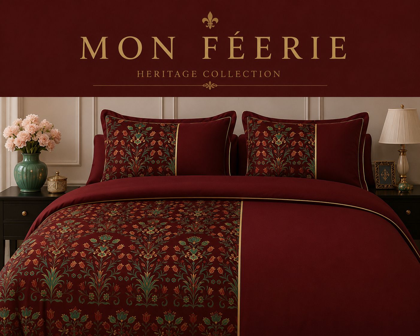 Burgundy Bedding